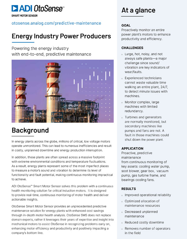 Photo de couverture, utilisée pour Use Case - Energy Industry Power