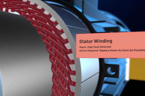 Image of a motor stator winding