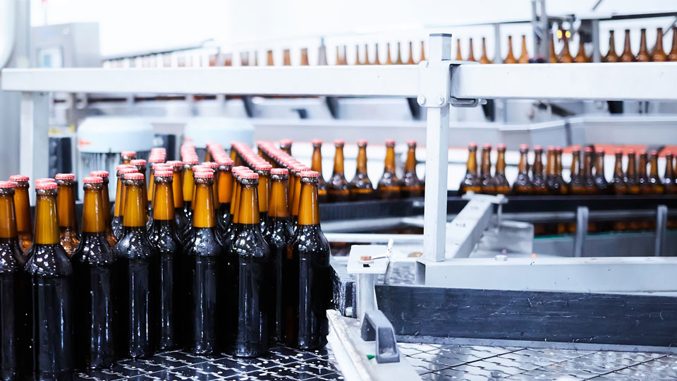 Image of a beverage bottling machine