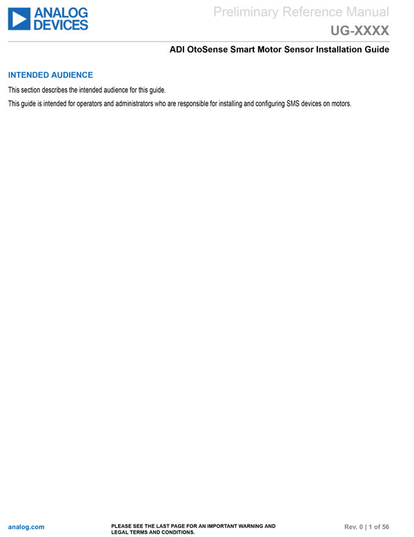 Cover image for the ADI OtoSense SMS Installation User Guide